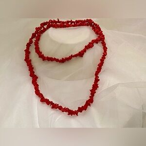 Vintage red coral necklace